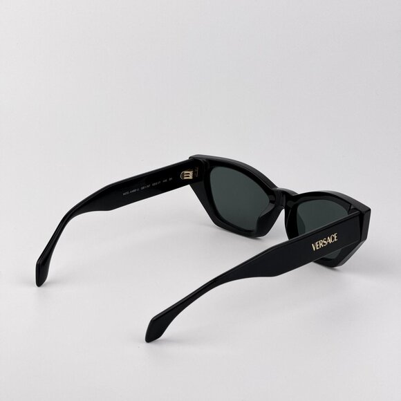 Versace Women’s Sunglasses – Black Cat Eye Frame / Grey Lenses | VE4488U GB1/87 main image 11